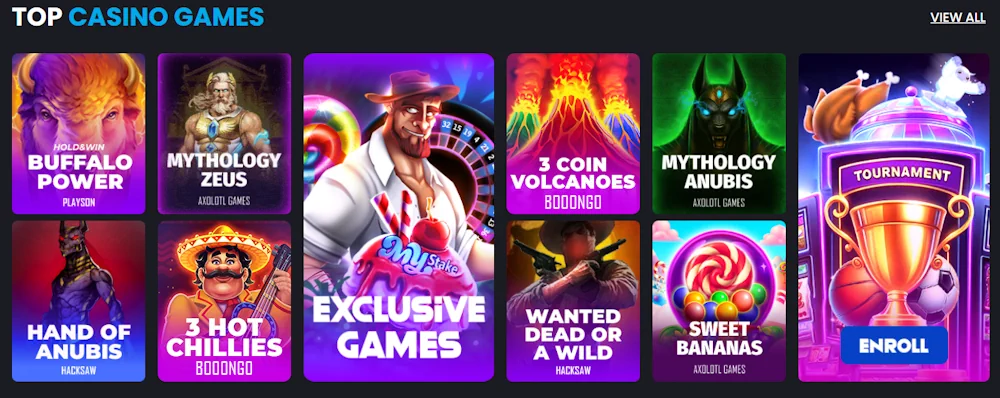 MyStake Casino Spiele